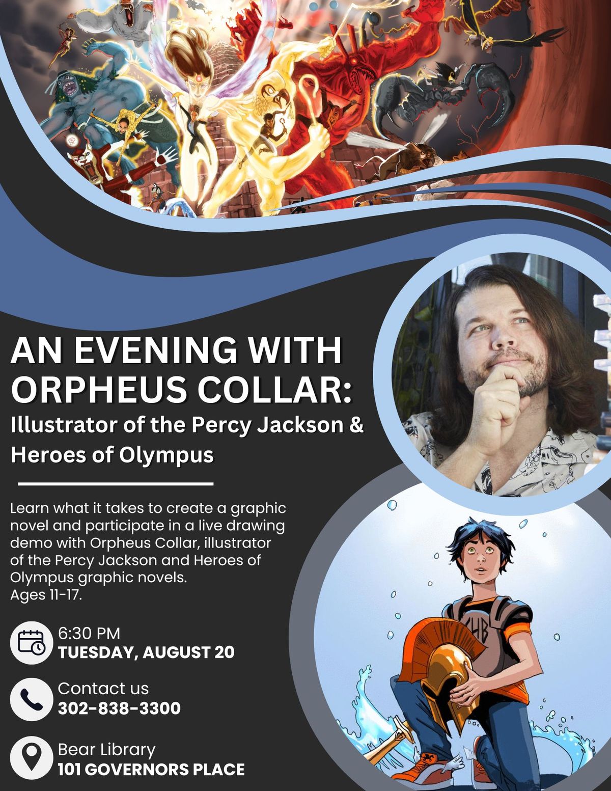 An Evening with Orpheus Collar: Illustrator of the Percy Jackson & Heroes of Olympus