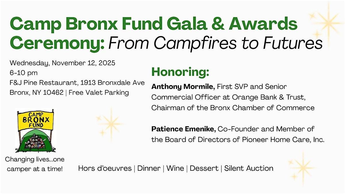 6th Annual Camp Bronx Fund Gala: From Campfires to Futures