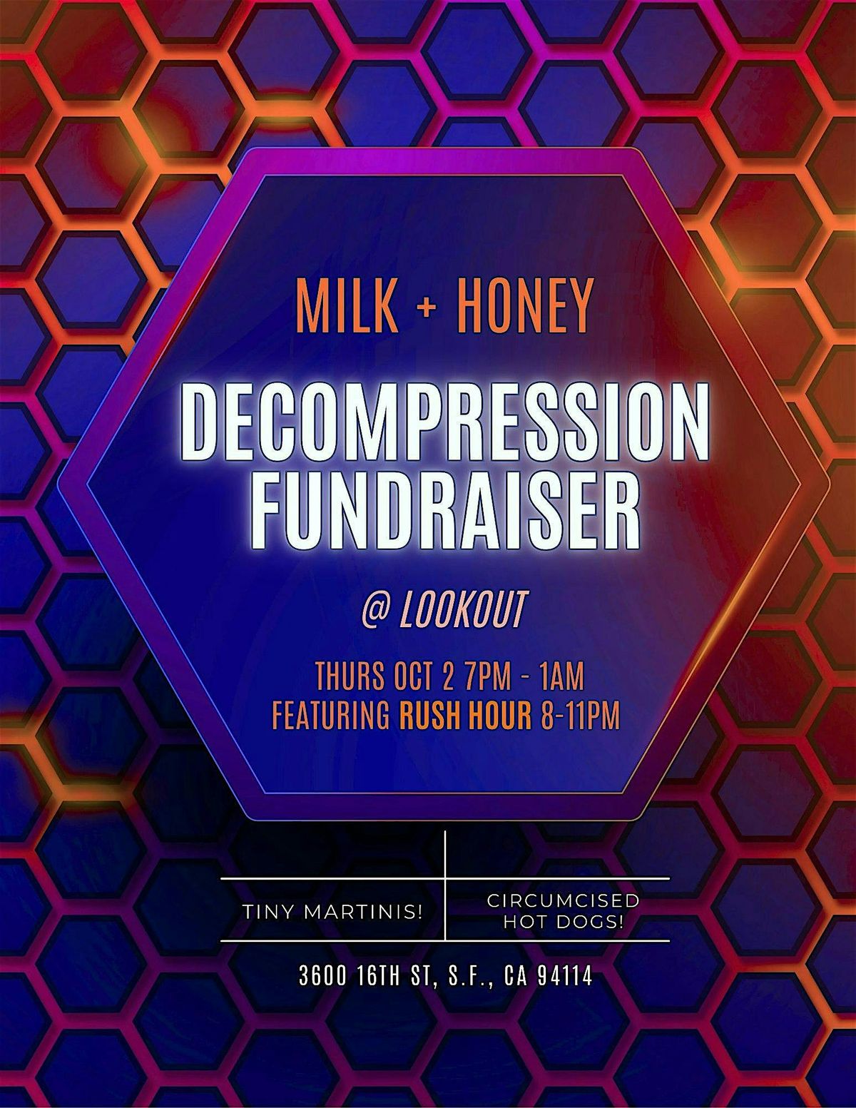 Milk + Honey Decompression Fundraiser