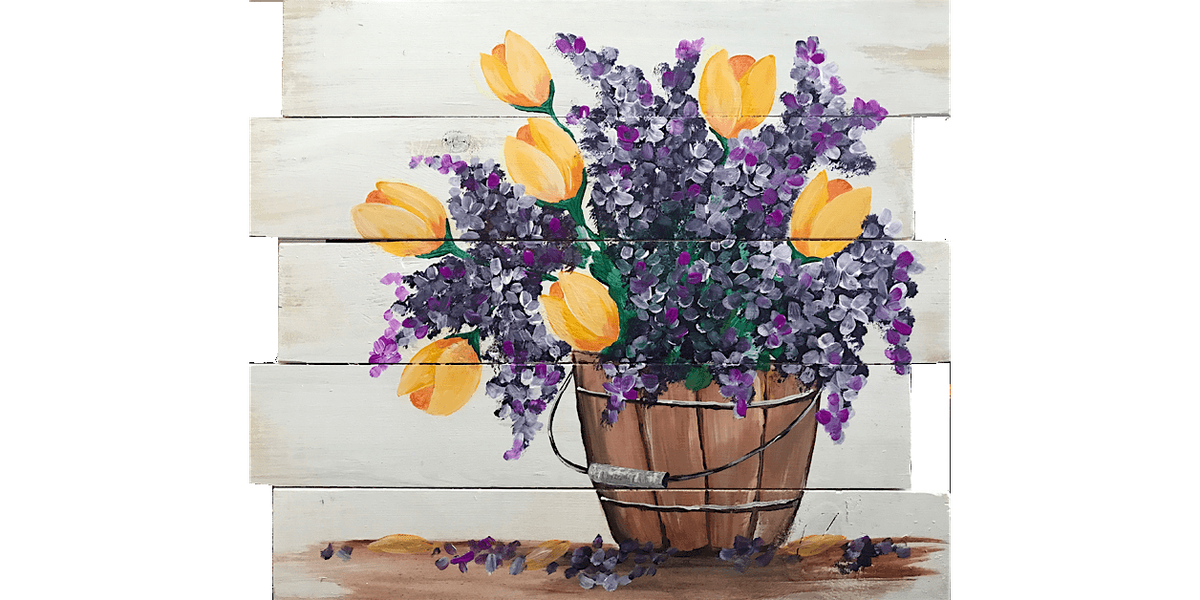 Country Tulips Wood Pallet - Paint and Sip in Boston | Classpop!\u2122