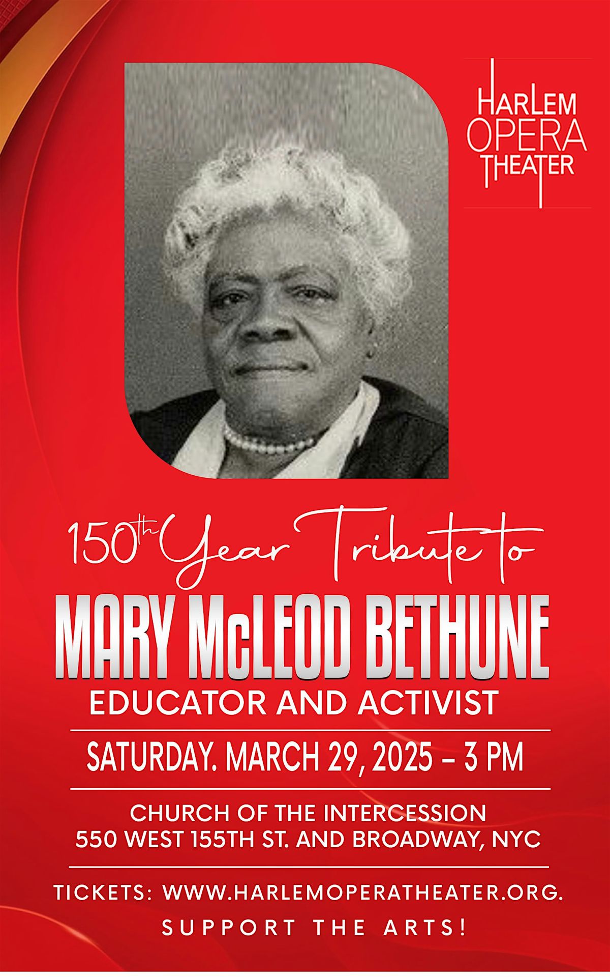 150th Year Tribute to Mary McLeod Bethune, Educator and Activist