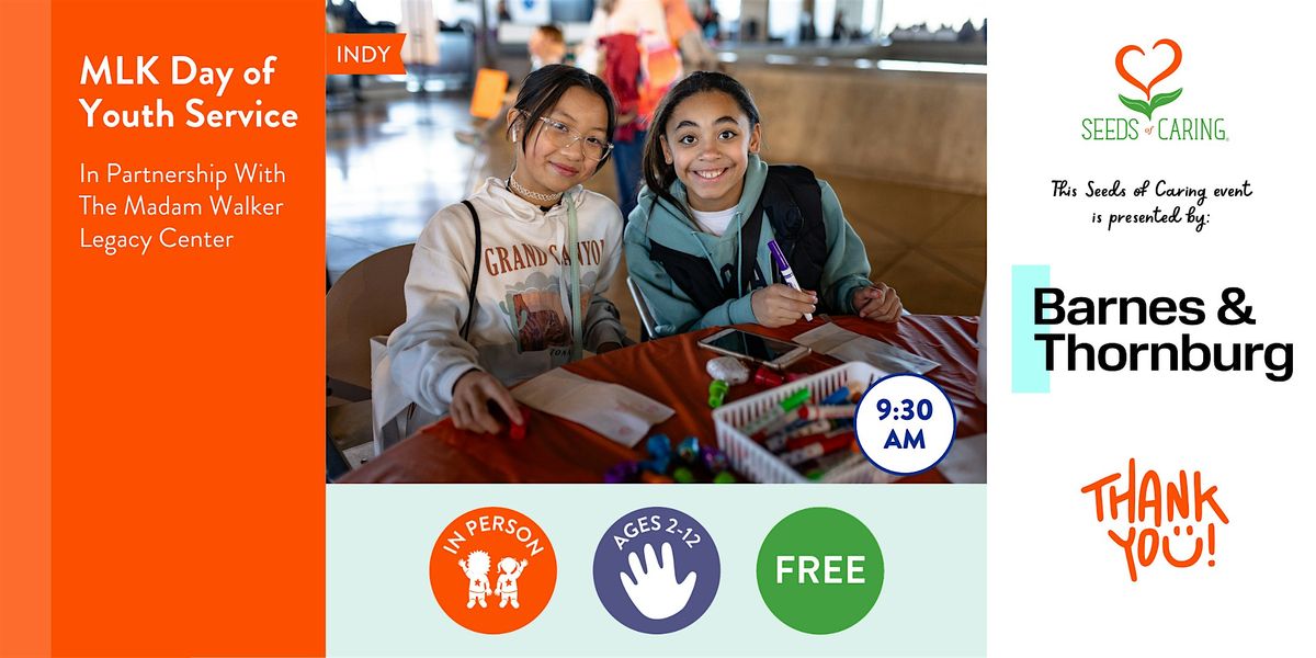 In Person: MLK Day of Youth Service @ 9:30am