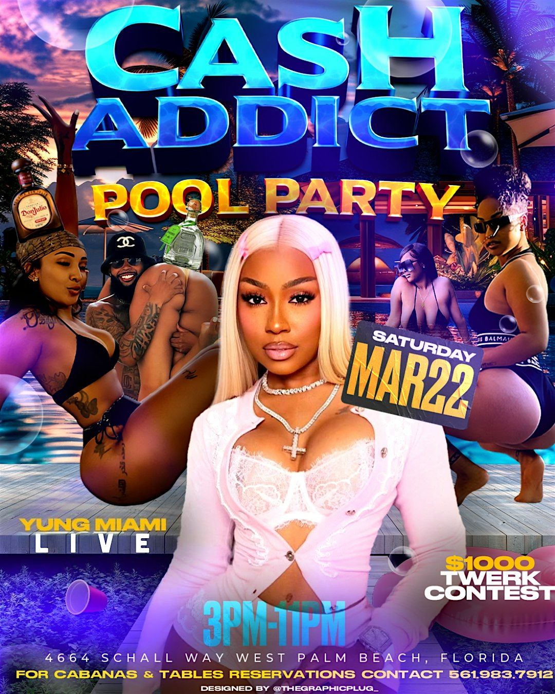 CashAddict Pool Party, Yung Mami Live