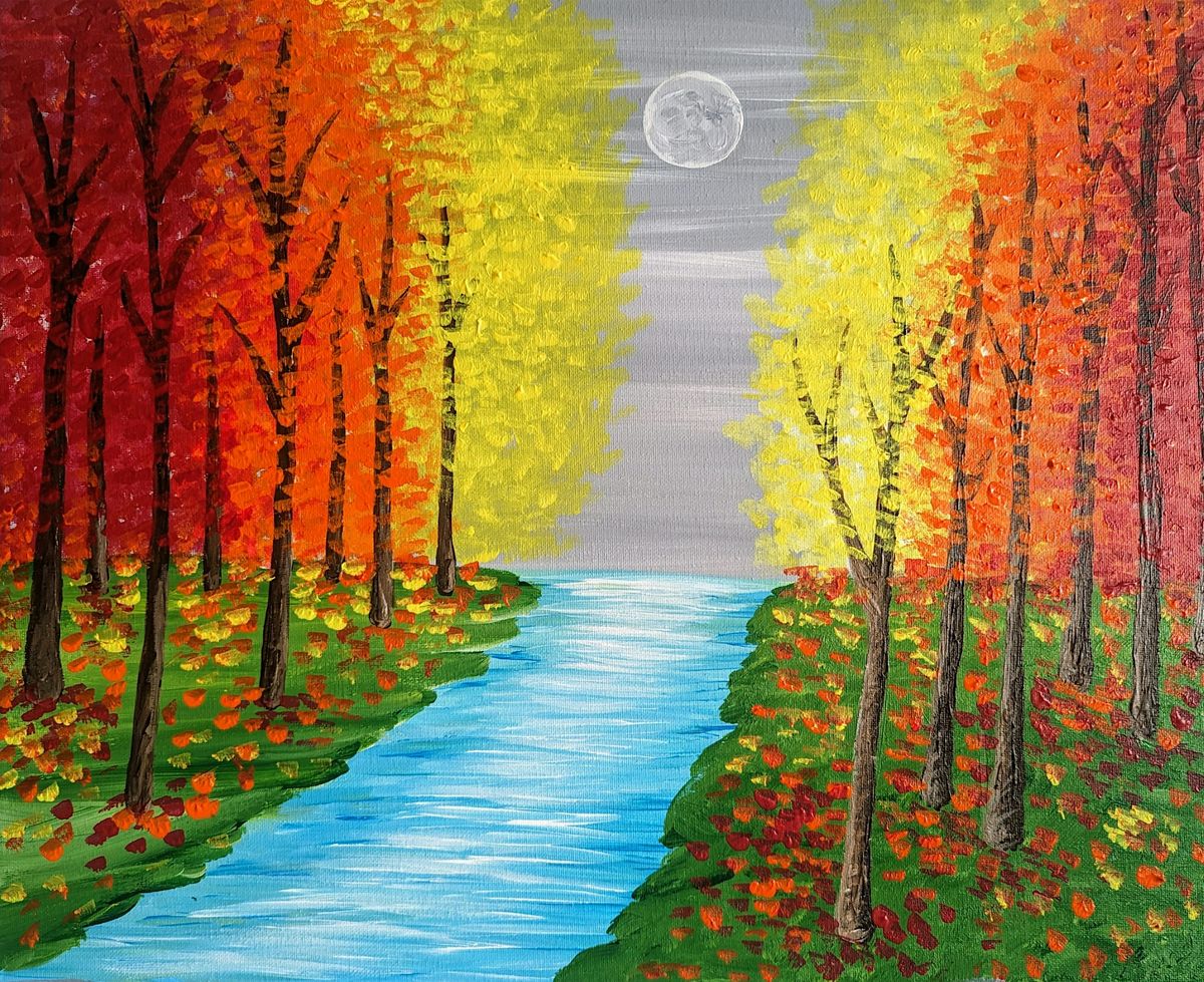 Autumn Daze paint and sip painting event