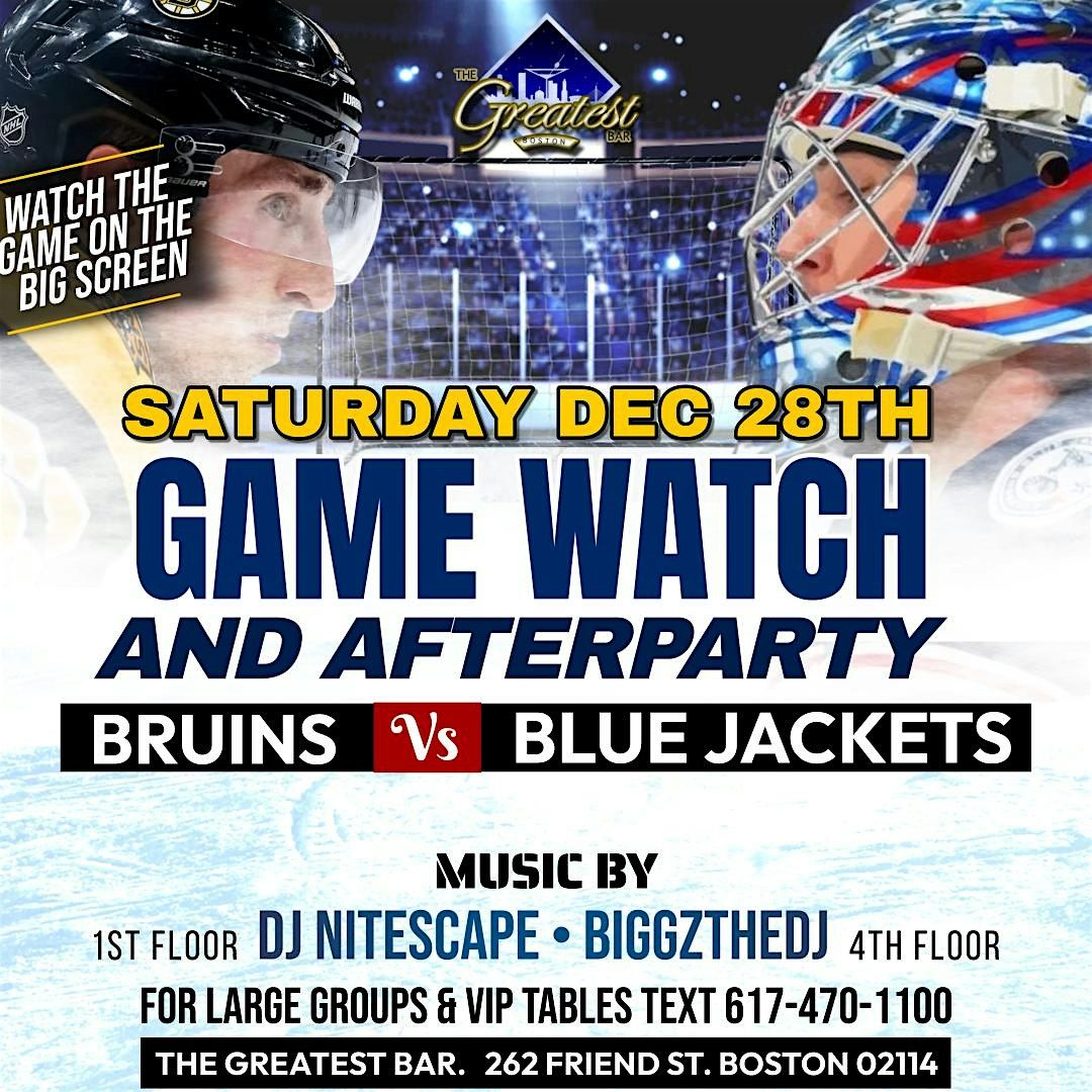 Bruins vs. Blue Jackets Watch Party @The Greatest Bar