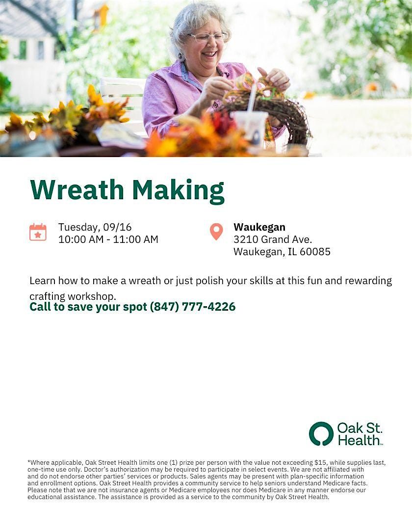 Fall Wreath Making Class for Adults 55+