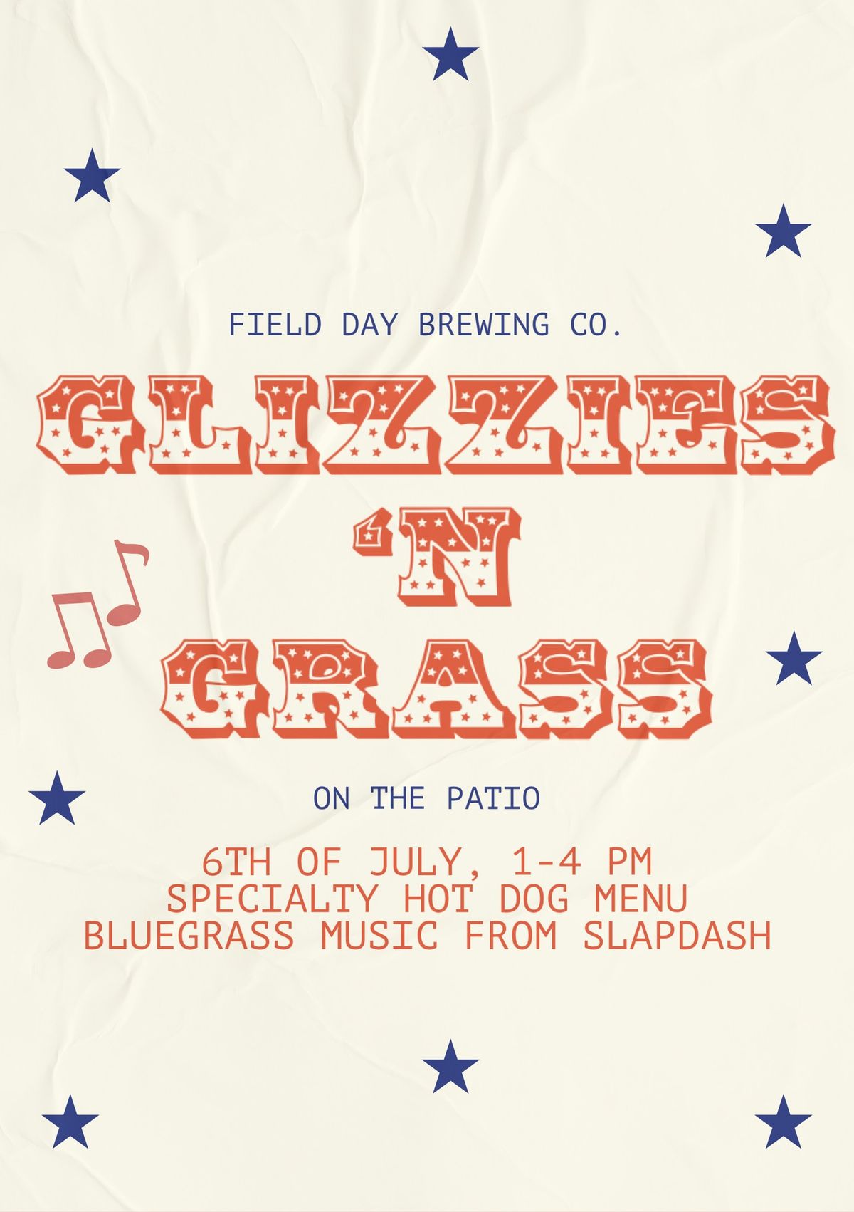 Glizzies 'n Grass with Slapdash Bluegrass