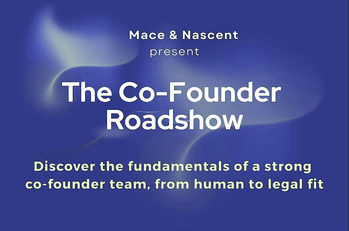The Co-Founder Roadshow  | Ghent Stage @ Boldhouse