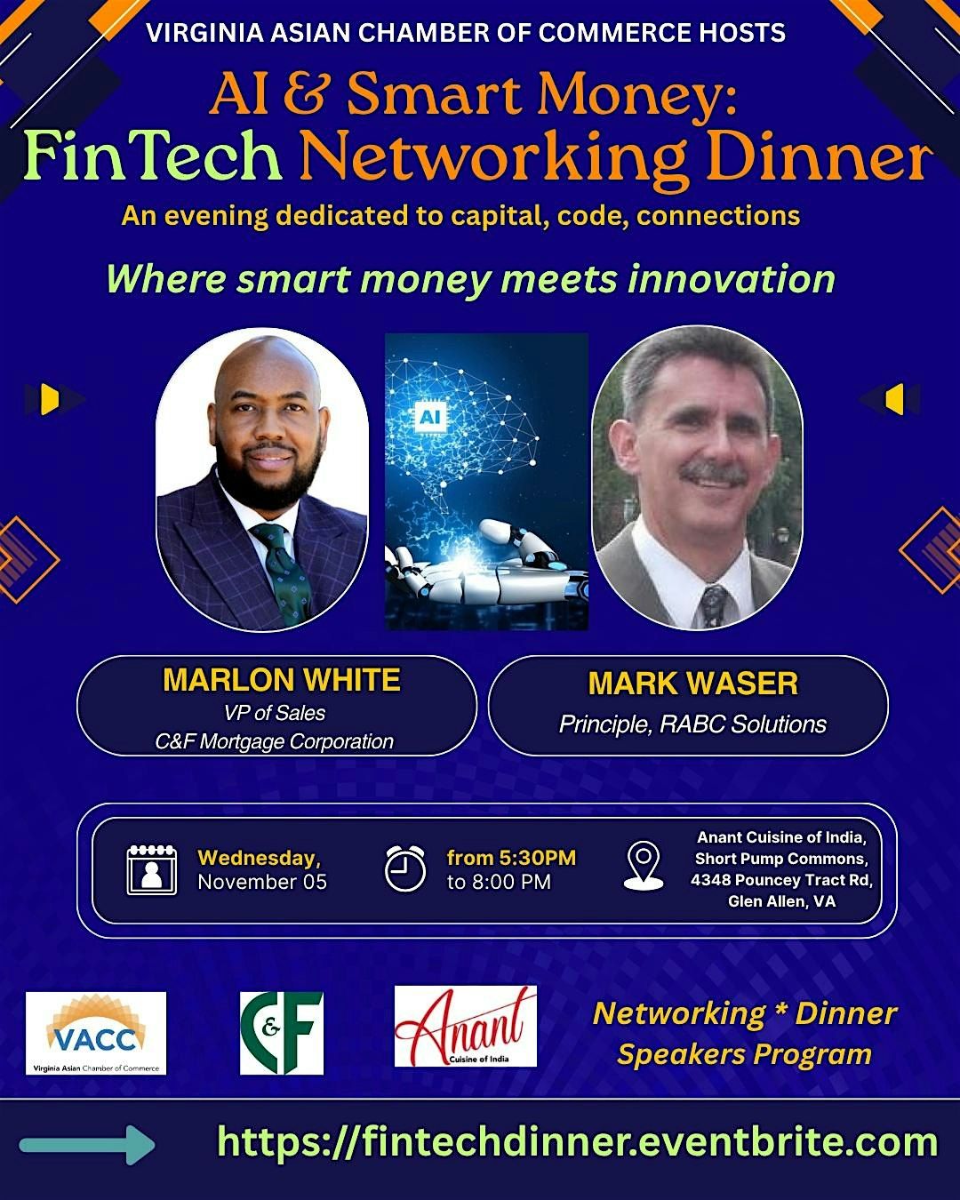 AI & Smart Money:  FinTech Networking Dinner