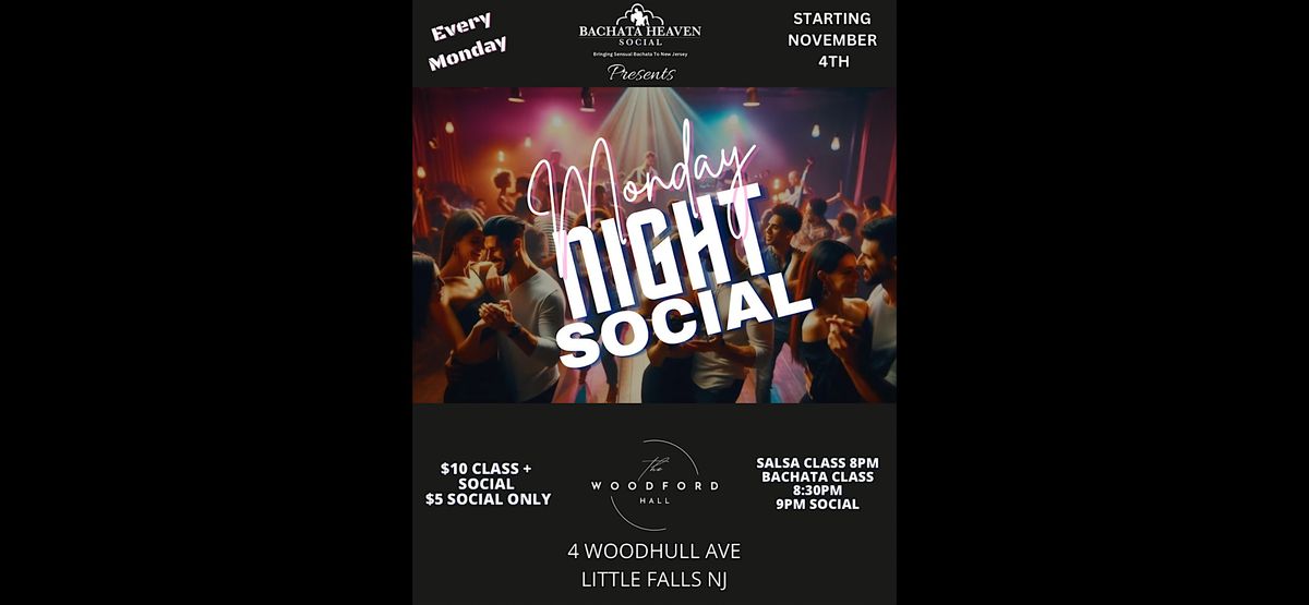 Monday Night Social ($10 CLASS + SOCIAL, $5 SOCIAL ONLY )