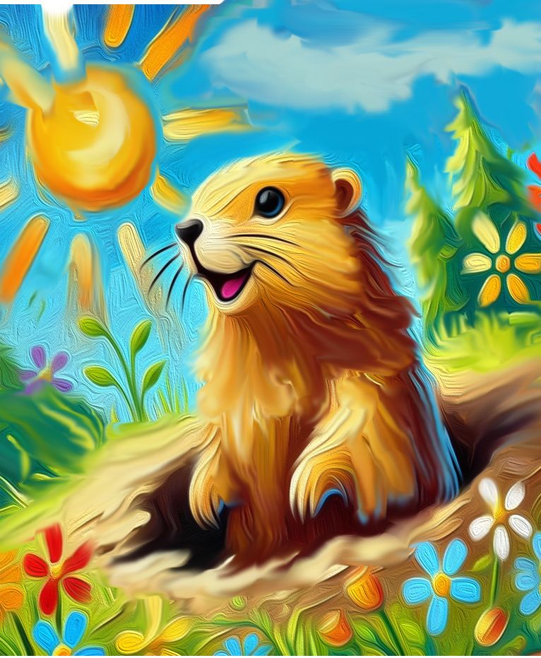 "Groundhog Happiness" Painting @ Jersey Shore Paint Party