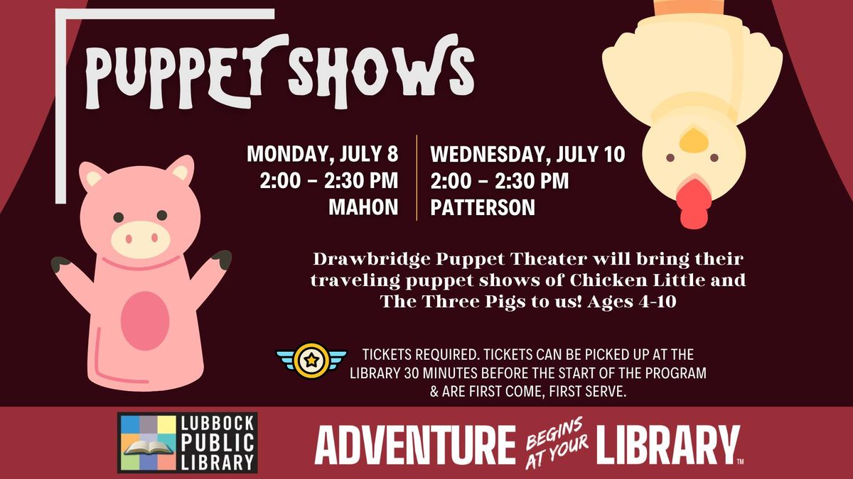 Puppet Shows at Patterson Branch Library