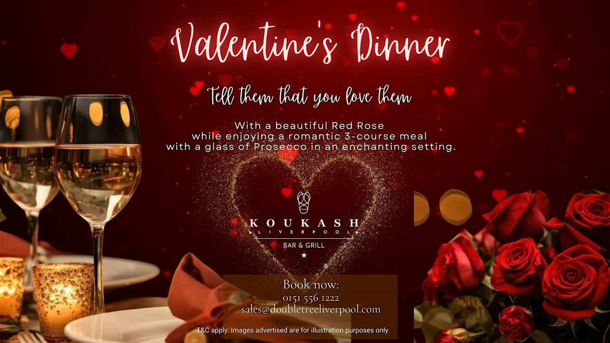 Romantic Valentines Dinner 2025 in Liverpool City