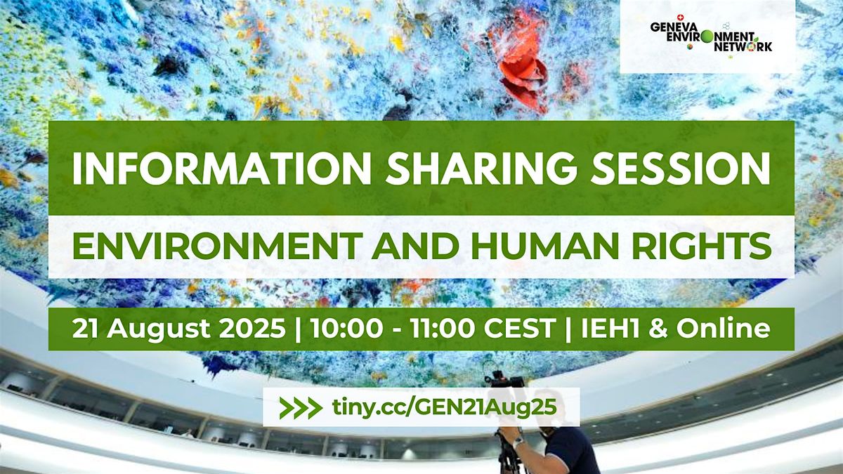 Human Rights and the Environment: Meeting on Activities Related to HRC60