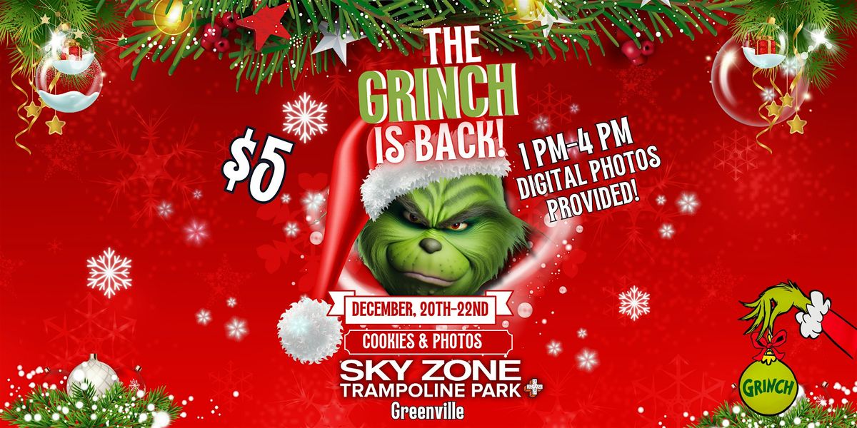 Photos with the Grinch at SkyZone