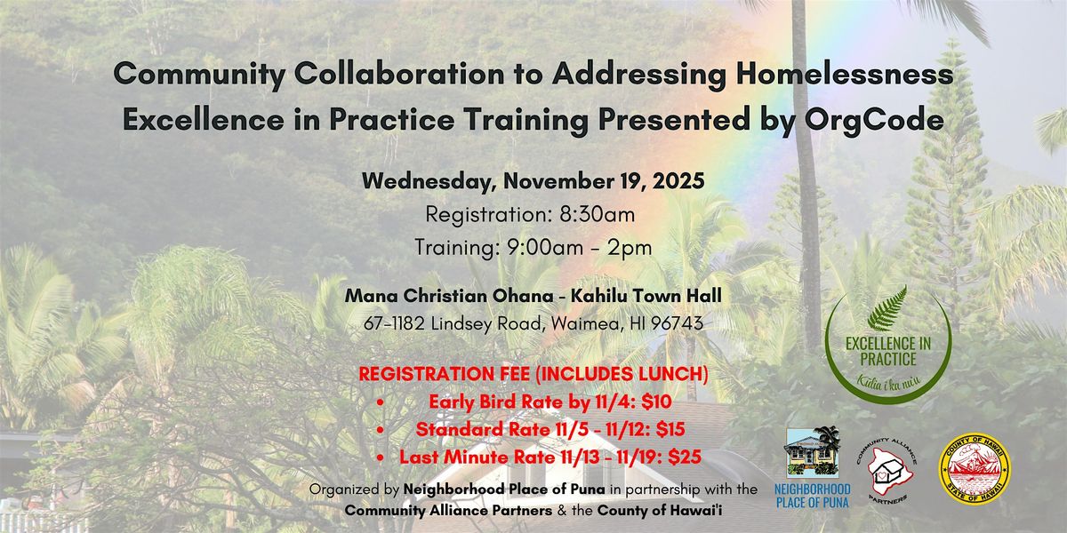 Community Collaboration to Addressing Homelessness - Excellence in Practice