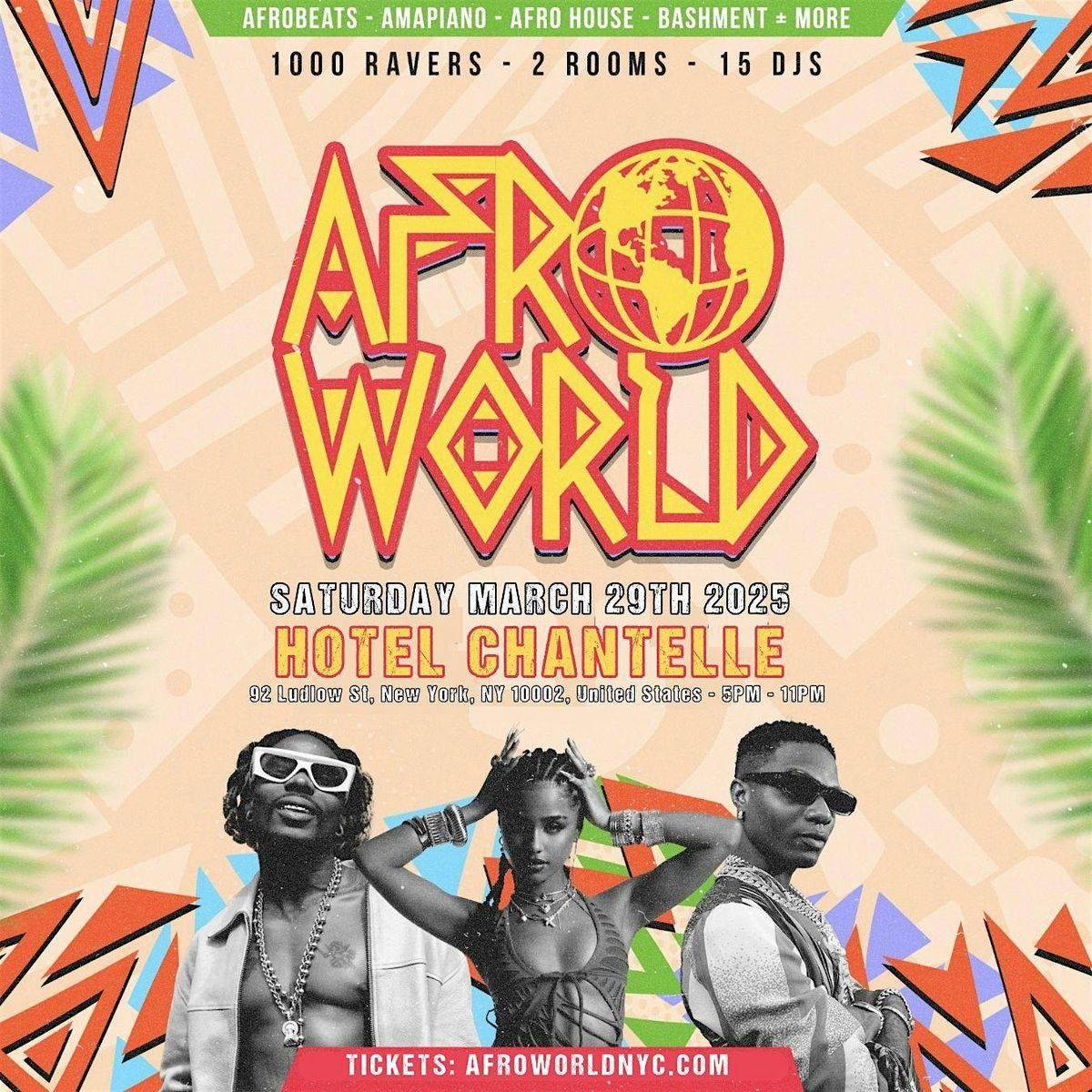 AFROWORLD - NYC's Biggest Afrobeats, Amapiano Day Party (1000 FREE TICKETS)