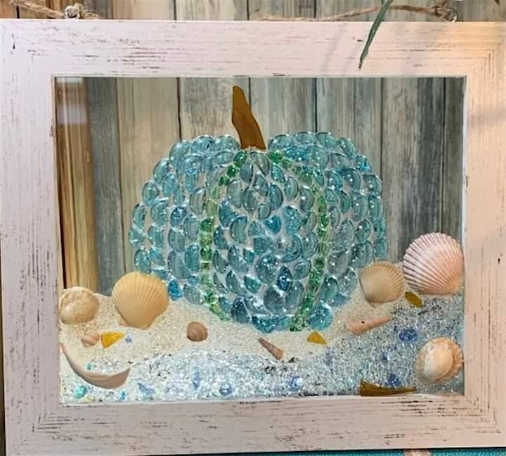 Fall scene,  pumpkin or seascape glass and resin - at the Bloomin Cottage!