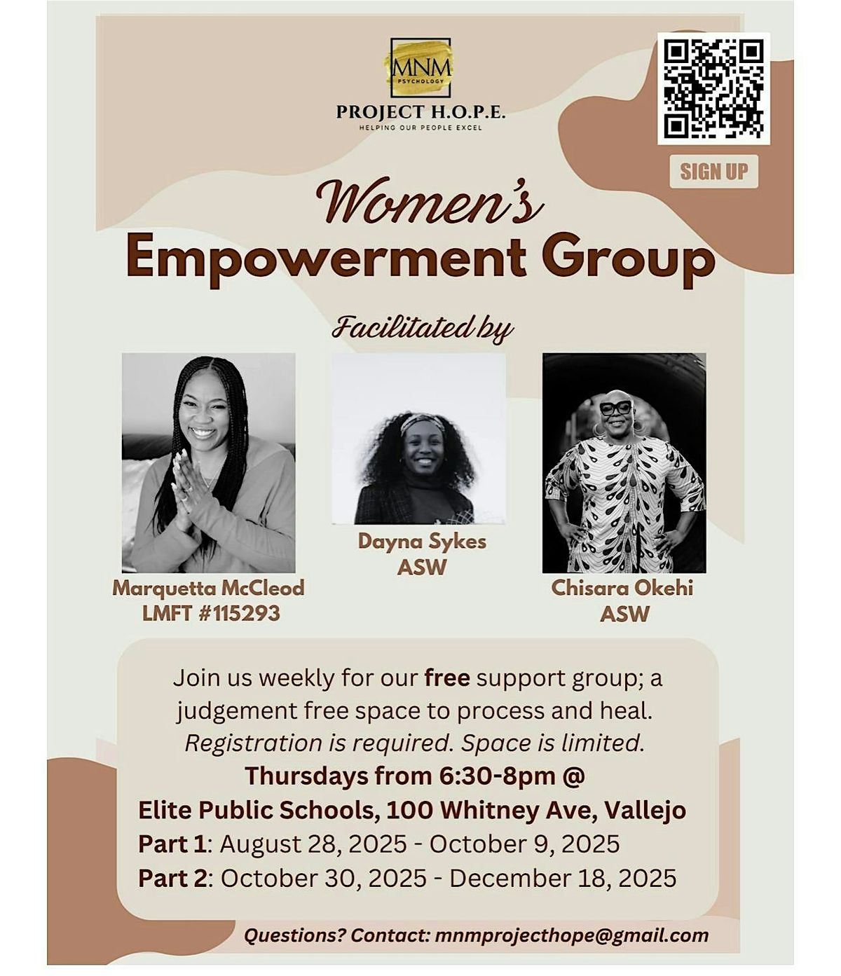 MNM Project H.O.P.E.: Women's empowerment circle