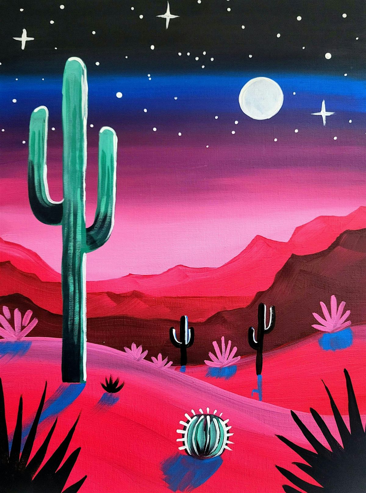 Desert Night - Lazy Days Brewery Paint and Sip