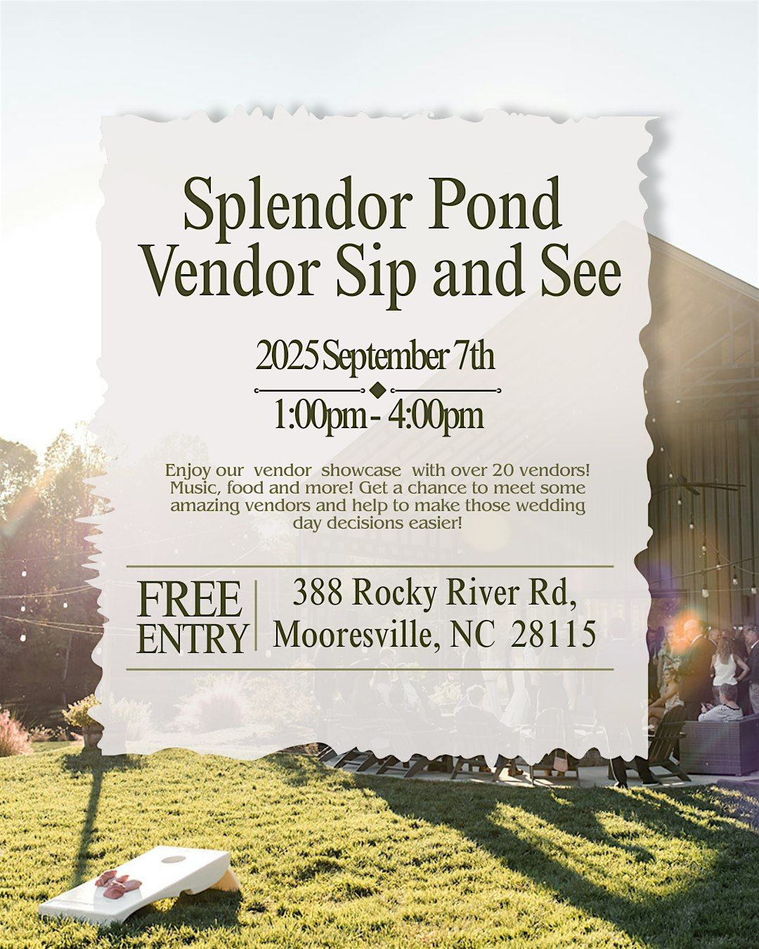 Sip & See at Splendor Pond
