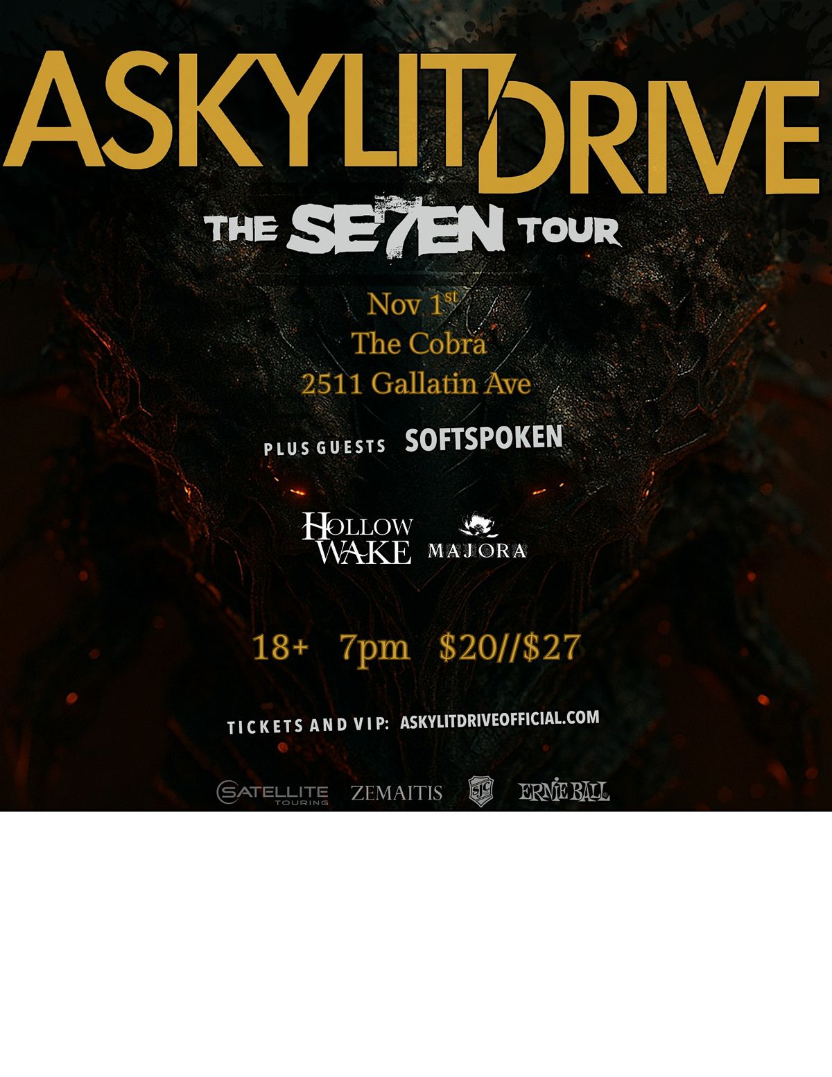 Venue: A Skylit Drive | Softspoken | Hollow Wake | Majora