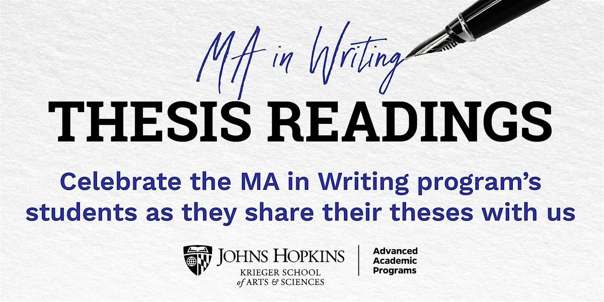 MA in Writing In-Person Thesis Reading