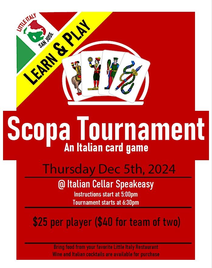 Scopa Italian Card Game Tournament