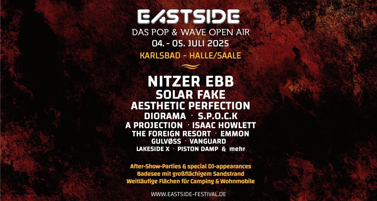 EASTSIDE - Das Pop- & Wave-Festival \/\/ 04. & 05.07.2025 \/\/ Halle (S.), Karlsbad