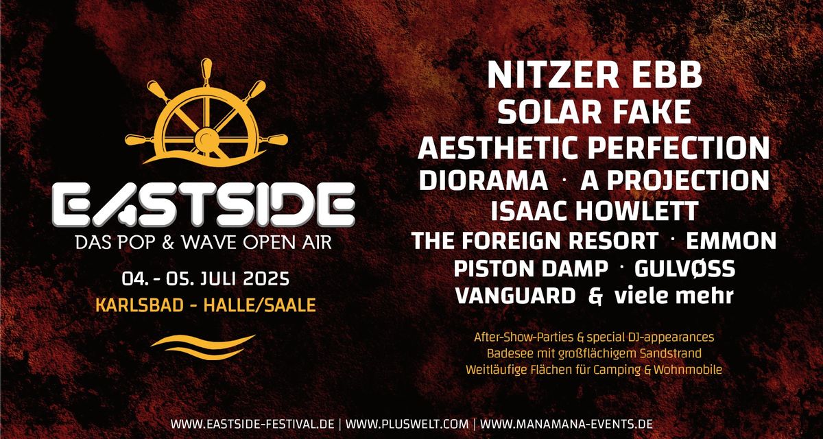 EASTSIDE - Das Pop- & Wave-Festival \/\/ 04. & 05.07.2025 \/\/ Halle (S.), Karlsbad