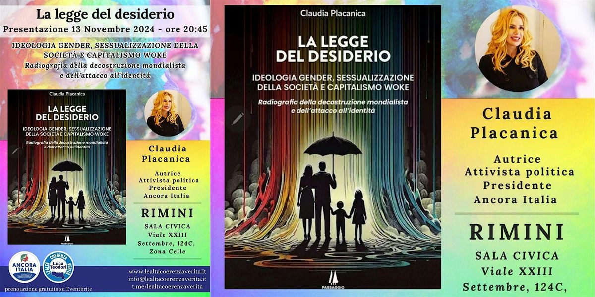 LA LEGGE DEL DESIDERIO - presentazione del 13 novembre ore 20.45