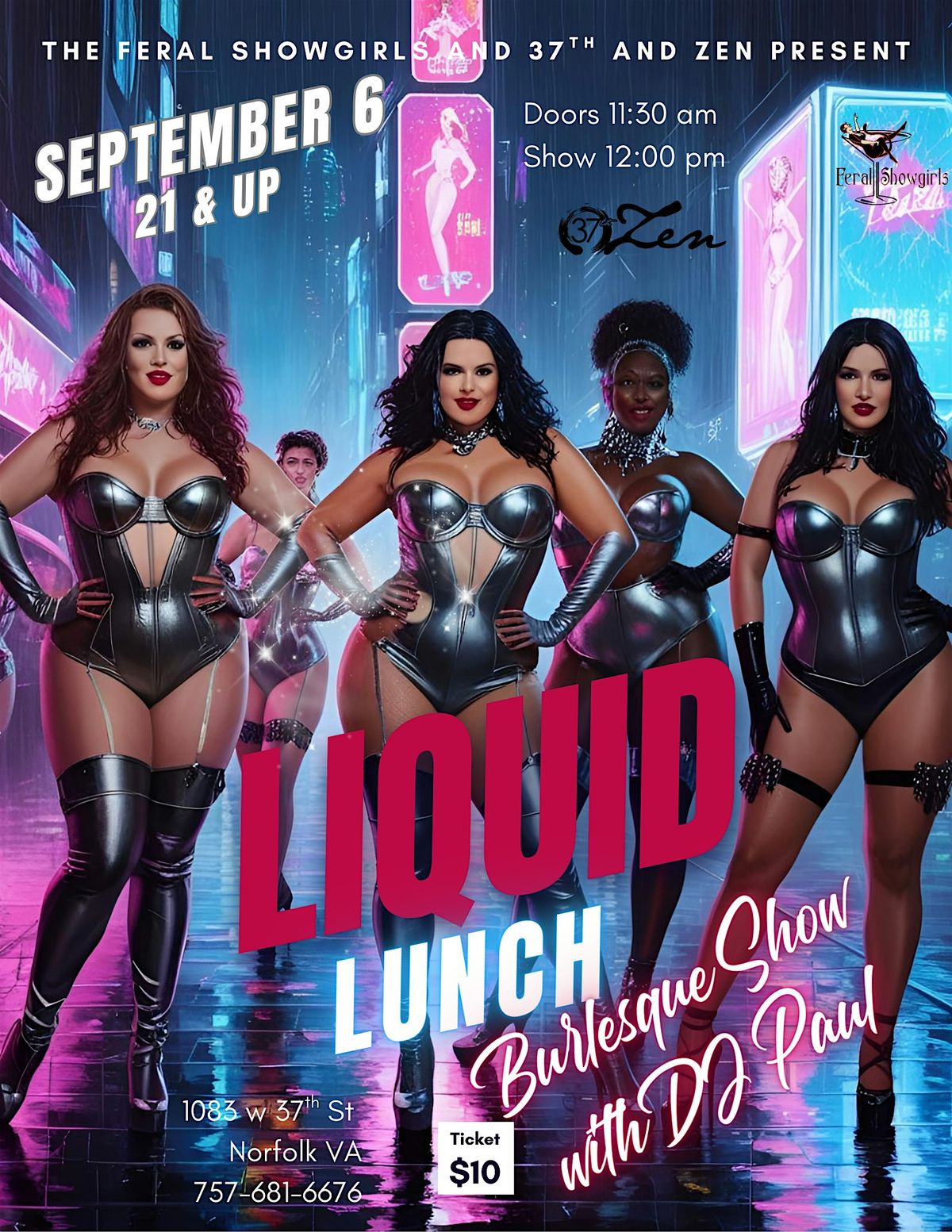 Liquid Lunch at Zen! Burlesque Lunch Spectacular with DJ Paul!