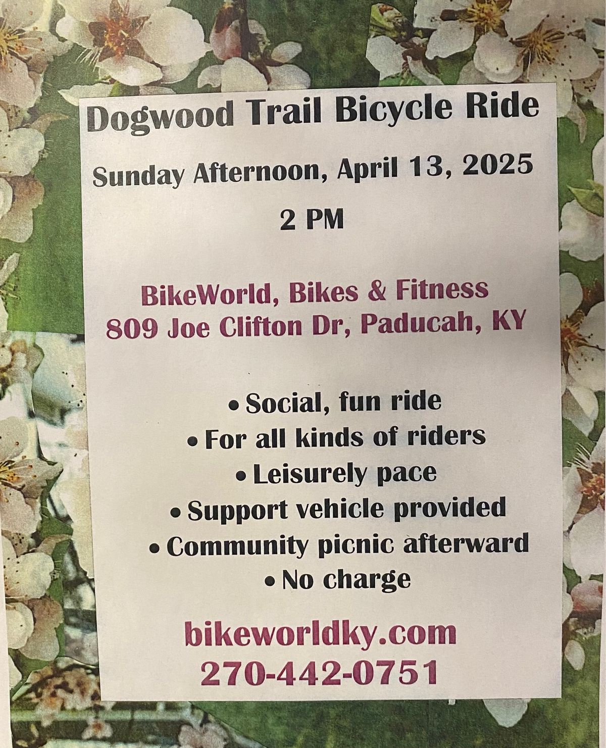 Dogwood Trail Bicycle Ride