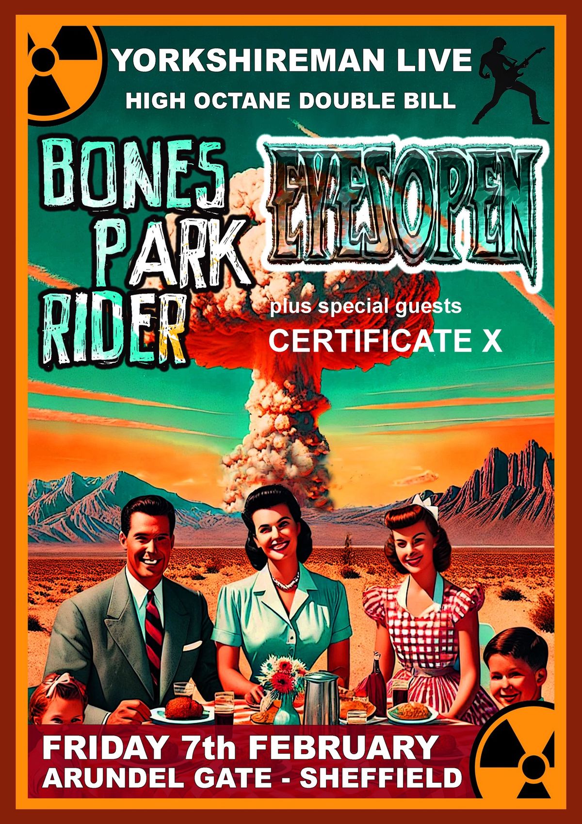 BONES PARK RIDER + EYESOPEN + special guests Certificate X