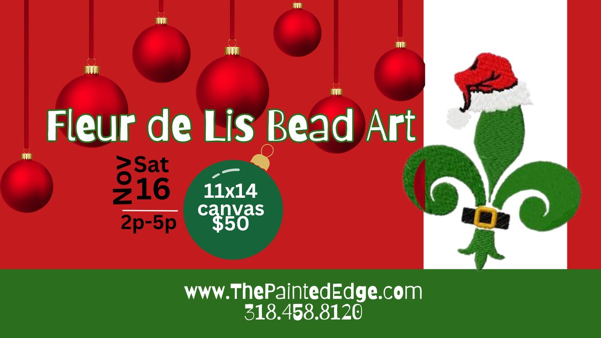 Holiday Fleur De Lis Bead Art Paint Party