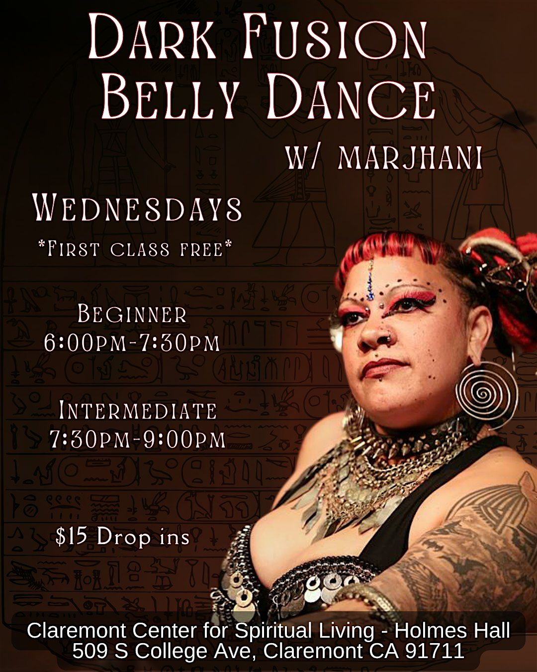 Beginner & Intermediate - Dark Fusion Belly dance with Marjhani