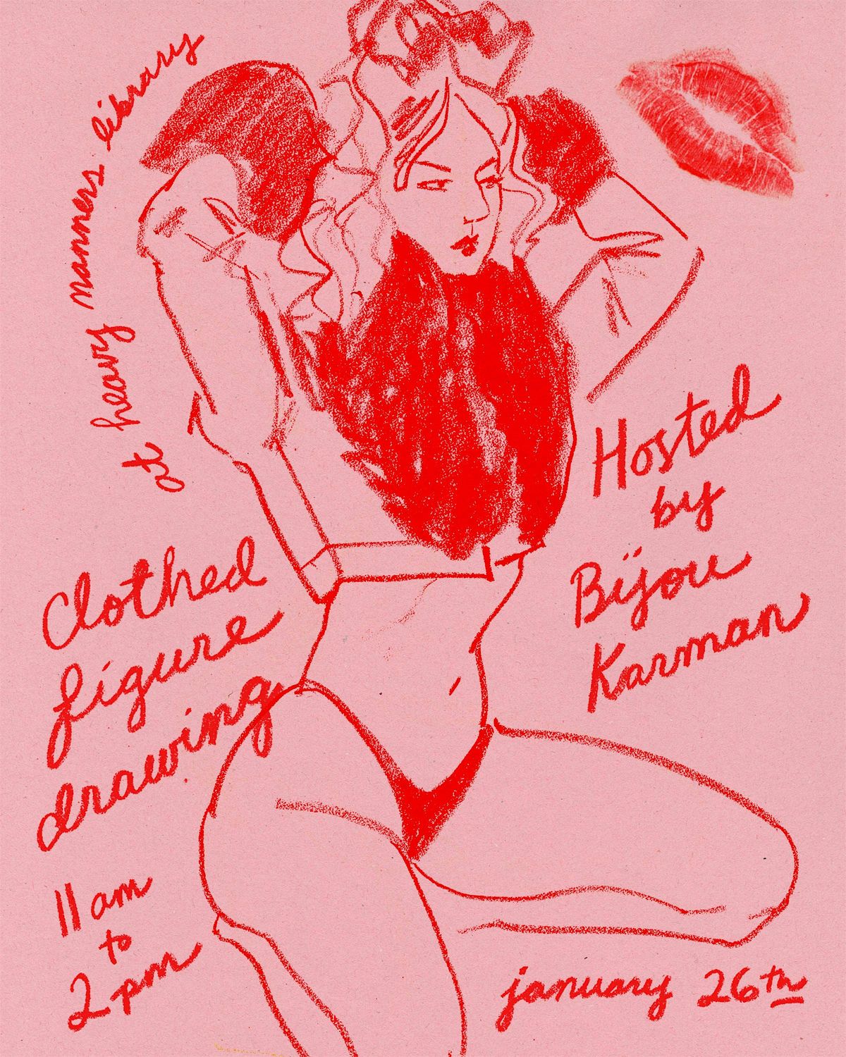 Clothed Figure Drawing at Heavy Manners Hosted by Bijou Karman (1\/26)