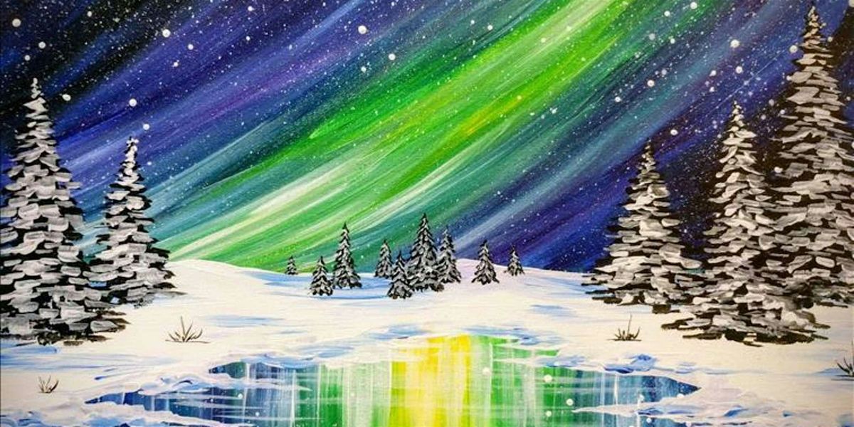 Vibrant Northern Lights - Paint and Sip by Classpop!\u2122