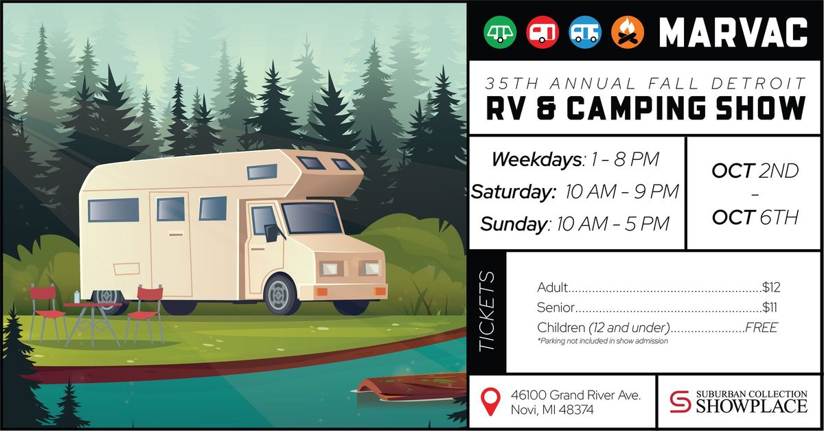 The 35th Annual Fall MARVAC Detroit RV & Camping Show 