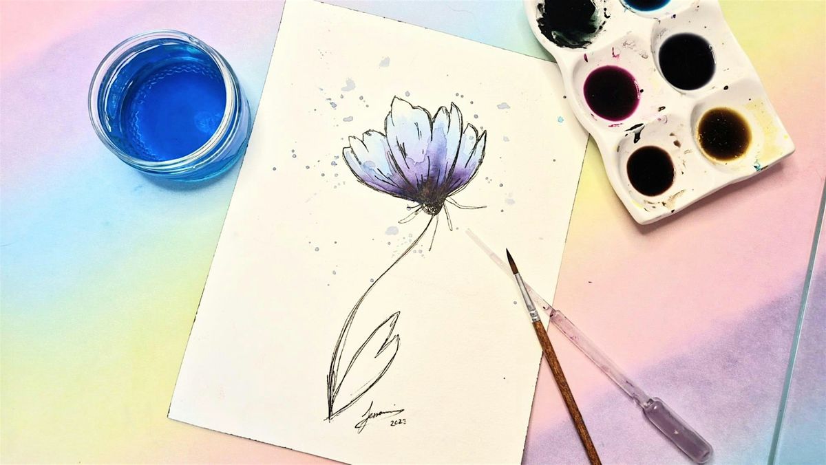 PORTSMOUTH WATERCOLOUR INKS FLORAL WORKSHOP \u2013 A MINDFUL PAINTING EXPERIENCE