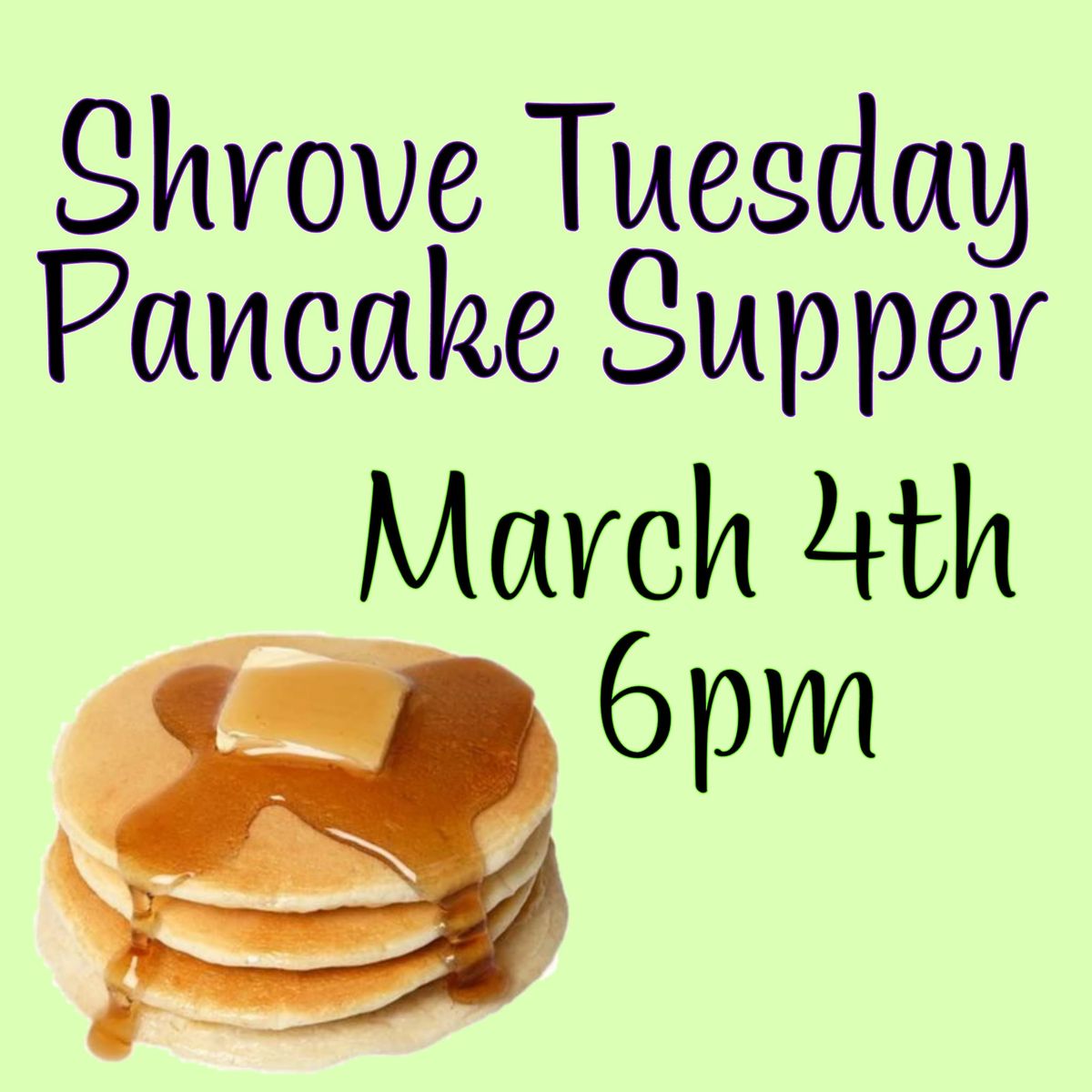 Shrove Tuesday Pancake Supper