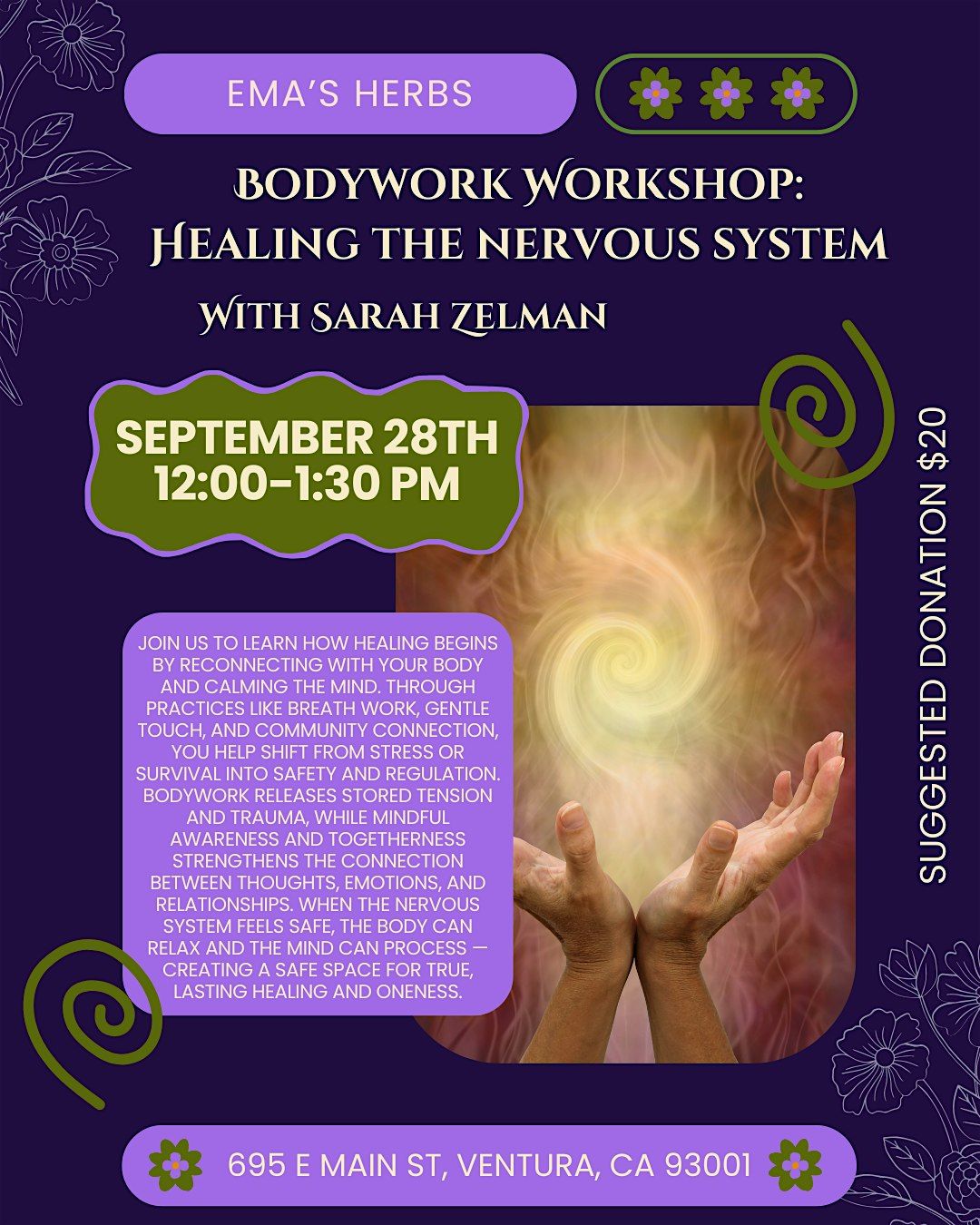 Bodywork Workshop: Healing the Nervous System with Sarah Zelman