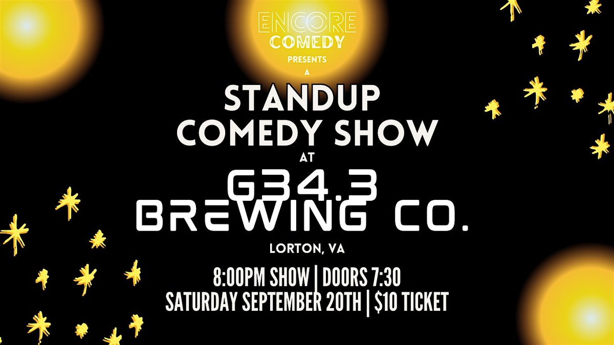 Standup Comedy at G34.3 Brewing Co!