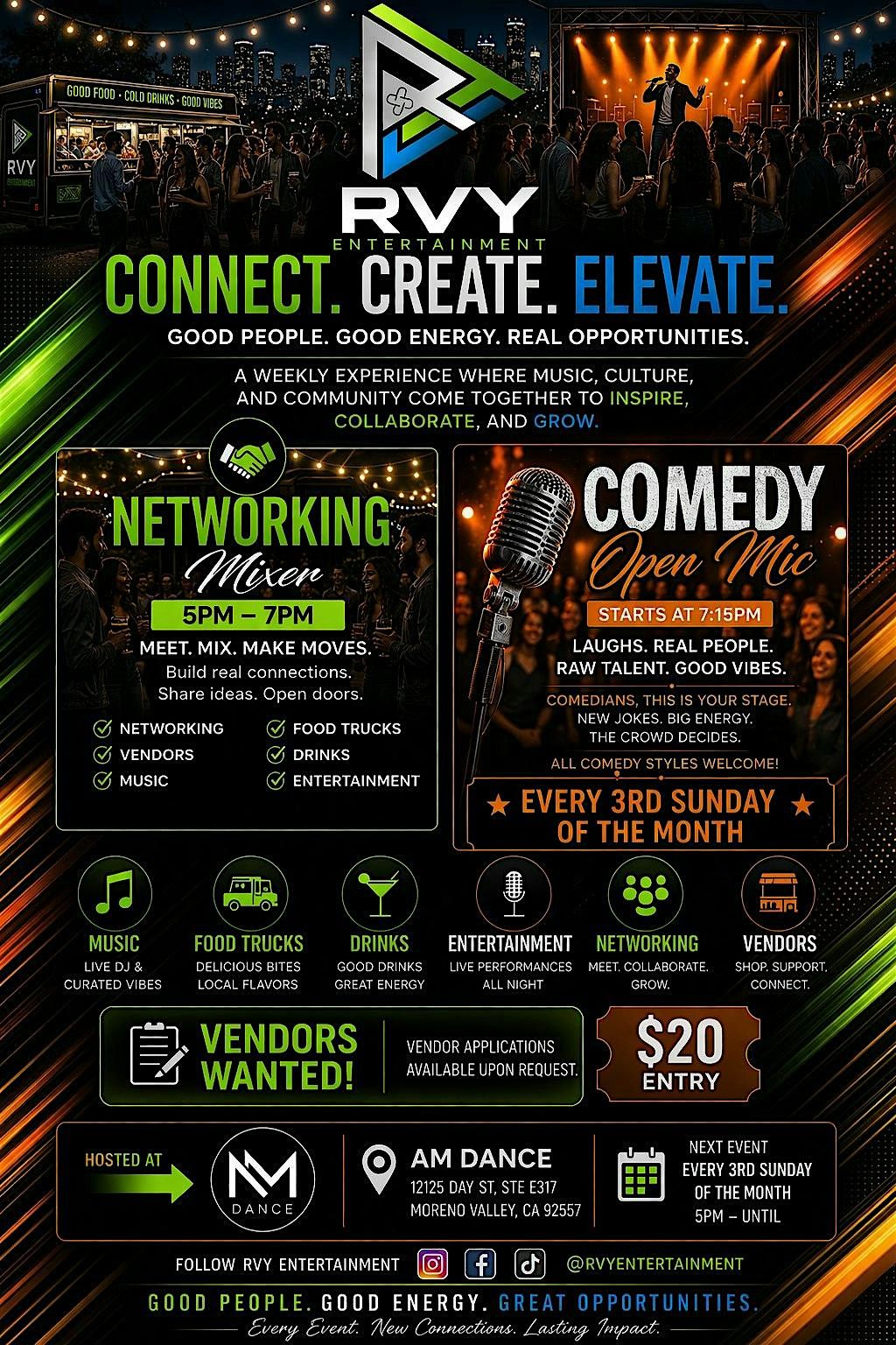 RVY ENTERTAINMENT PRESENTS: Comedy Open Mic
