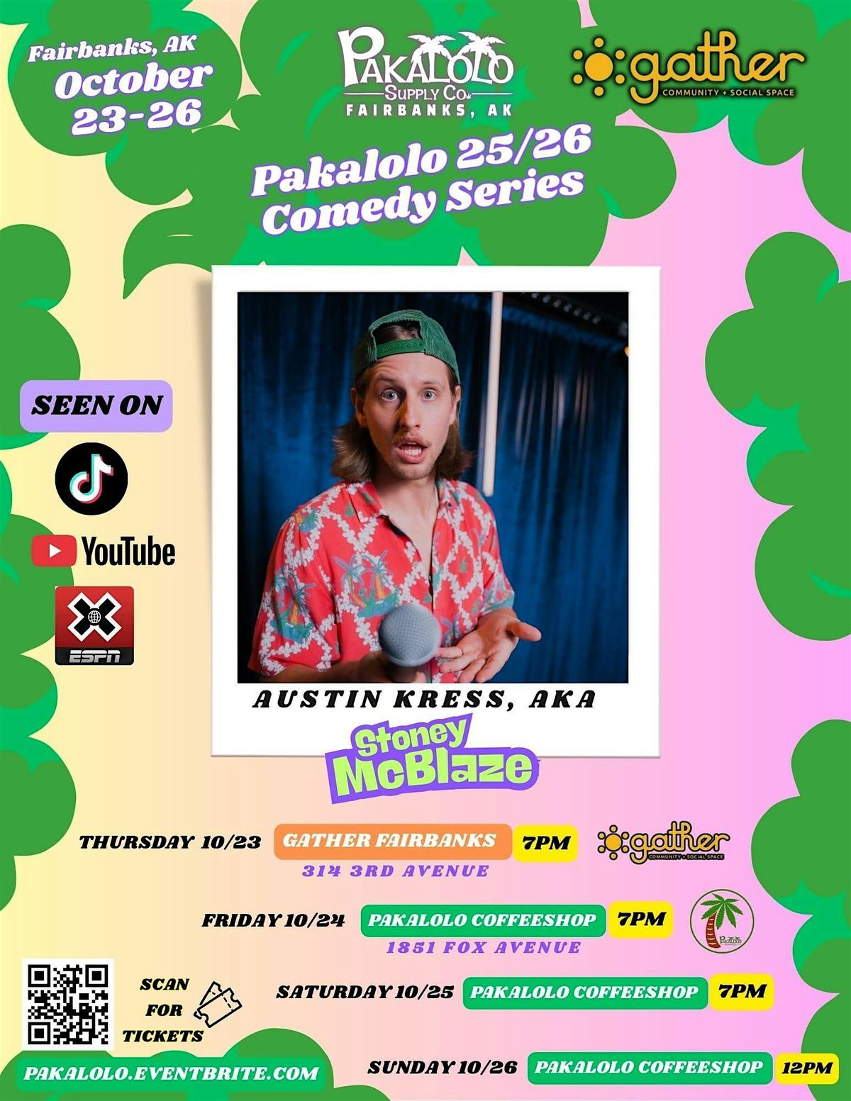 SUNDAY BRUNCH - Stoney McBlaze Live Comedy at Pakalolo