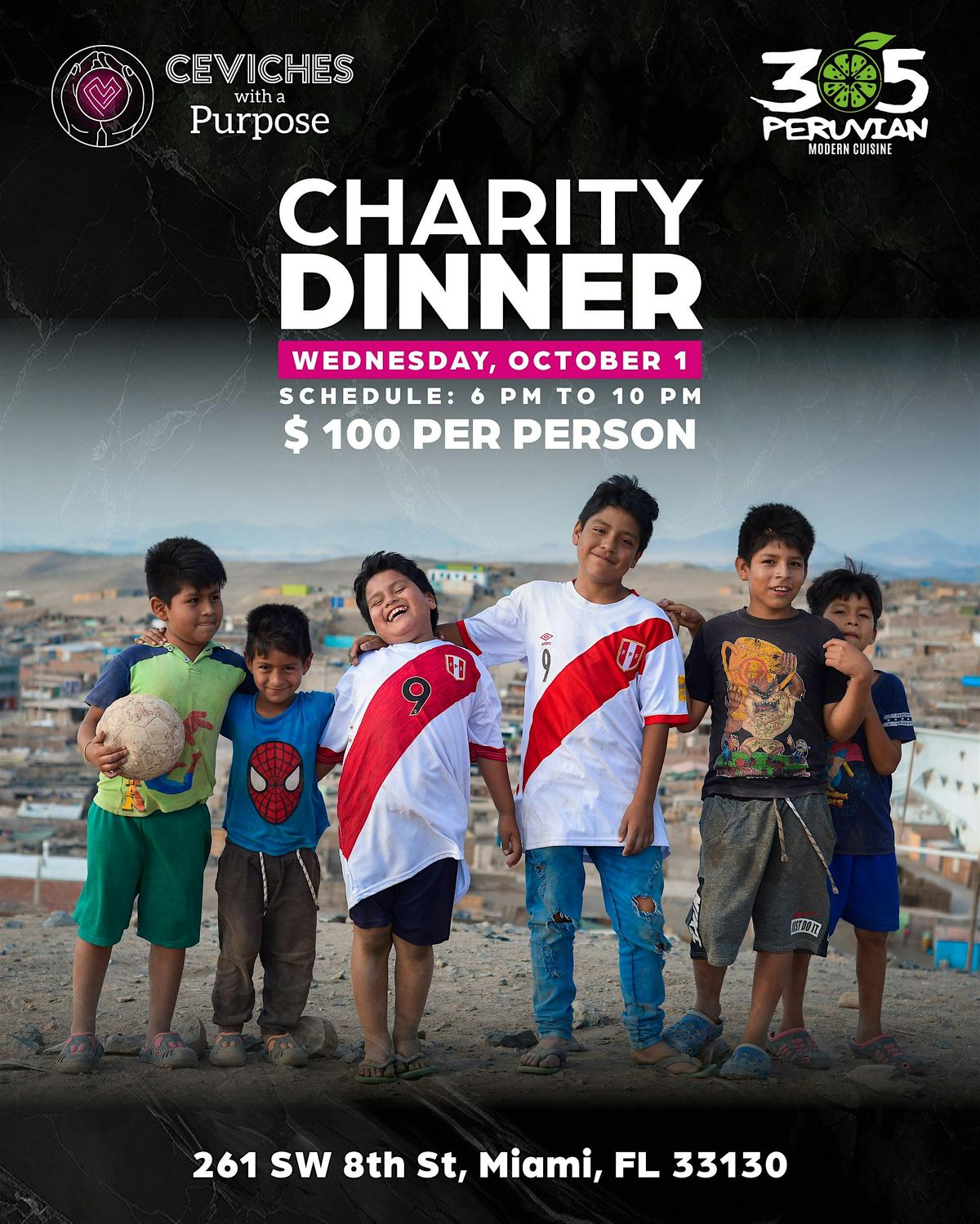 Charity Dinner - 305 Peruvian Modern Cuisine