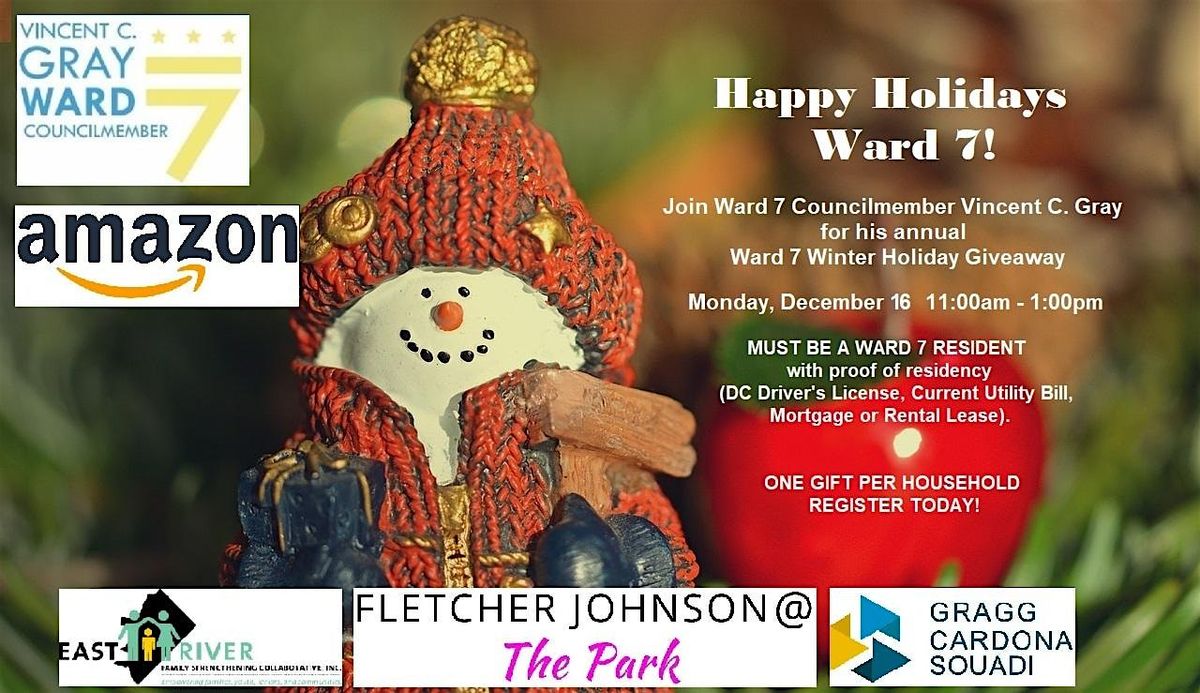 DRIVE-THRU Ward 7 Winter Holiday 2024 Giveaway