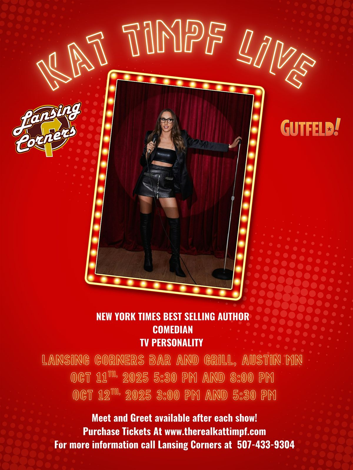 Kat Timpf at Lansing Corners Sun 3 PM