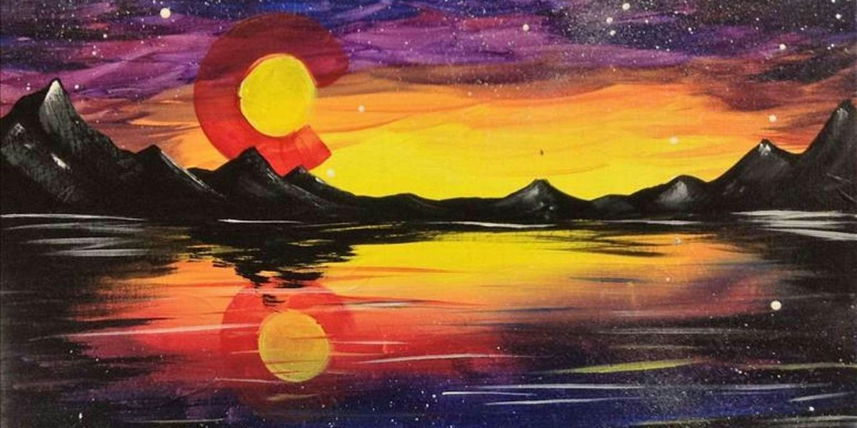 Colorado Sunset Over the Water - Paint and Sip by Classpop!\u2122