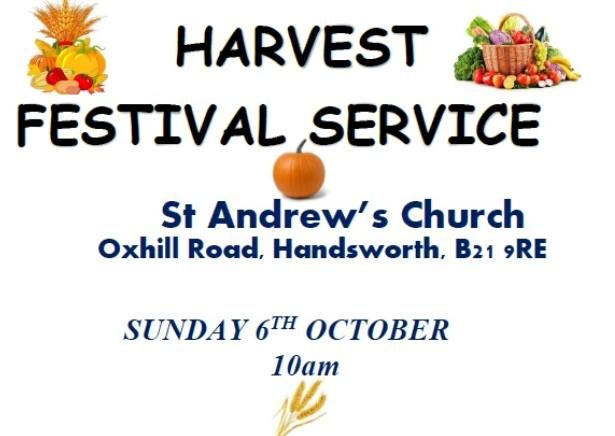 Harvest Festival Service led by the Bishop Michael Volland, Bishop of Birmingham of Birmingham 